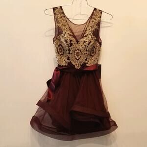 Jodi Kristopher NEW Mini Formal Dress Sleeveless Round Neck Women's Size 3